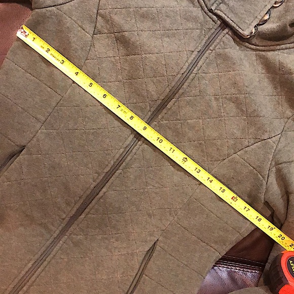 THE NORTH FACE Olive Green Full Zipper Diamond Quilted Fleece Lined Jacket Sz M - Picture 10 of 12